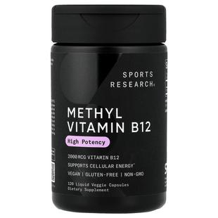 Sports Research,Methyl Vitamin B12, 2,000 mcg, 120 Liquid Ve