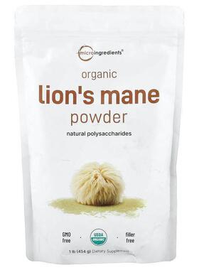 Micro Ingredients,Organic Lion's Mane Powder, 1 lb (454 g)