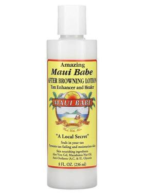 Maui Babe,褐色化乳液后，褐色加强剂和修复剂，8 液量盎司（236