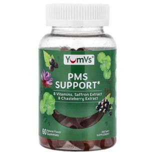 YumVs,PMS Suport Gummies, Natural, 60 Gummies