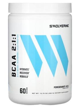 Swolverine,BCAA 2:1:1, Pomegranate Acai, 13.76 oz (390 g)
