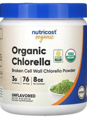 Nutricost,Organic Chlorella Powder, Unflavored, 3 g, 8 oz (2