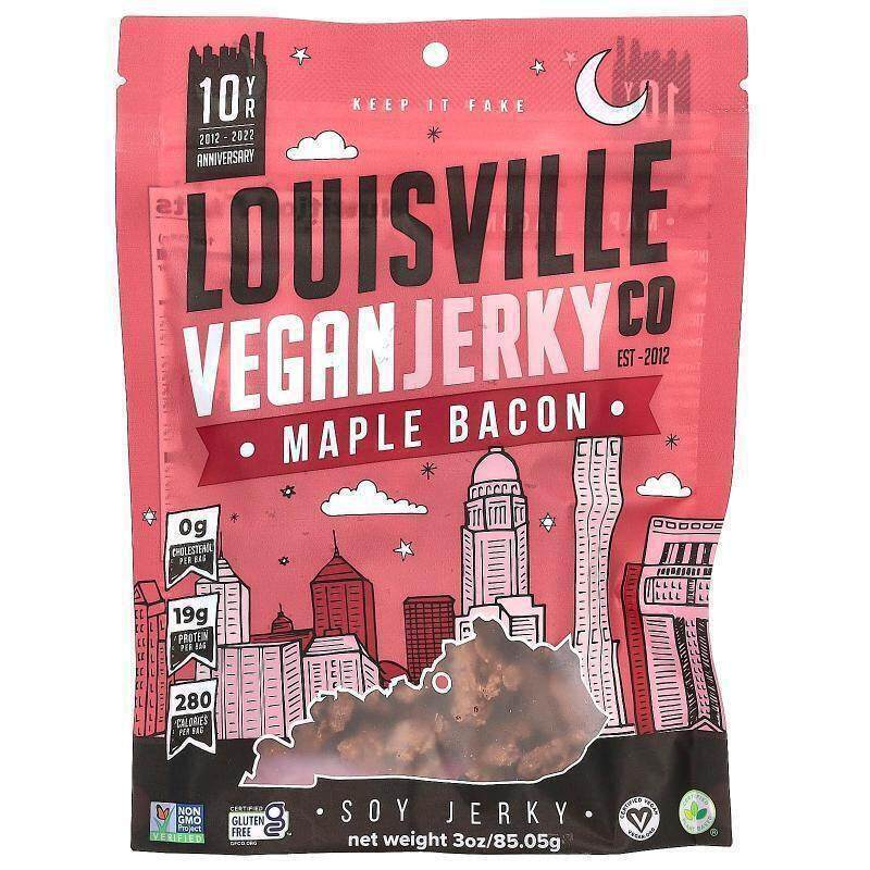Louisville Vegan Jerky Co,Smoky Carolina BBQ，3 盎司（85.05 - 实物图