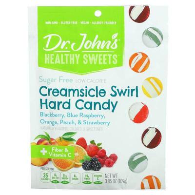 Dr. John's Healthy Sweets,奶油卷硬糖，含纤维和维生素 C，无糖
