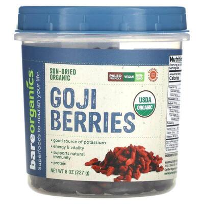 BareOrganics,Sun-Dried Organic Goji Berries, 8 oz (227 g)