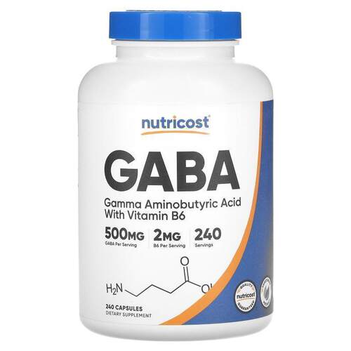 Nutricost GABA With Vitamin B6神经系统健康皮肤健康机体抵抗膳