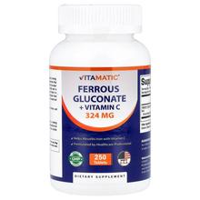 Vitamatic,Ferrous Gluconate + Vitamin C, 250 Tablets