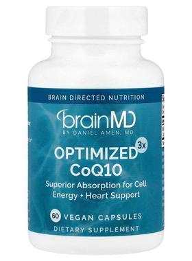 BrainMD,Optimized3x 辅酶 Q10 全素胶囊，60 粒