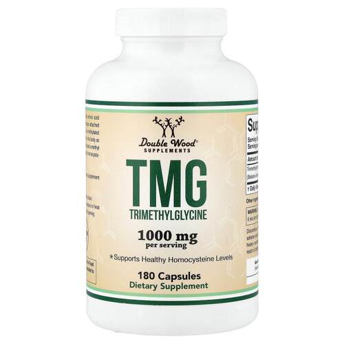 Double Wood Supplements,TMG, 180 Capsules (500 mg per Capsul