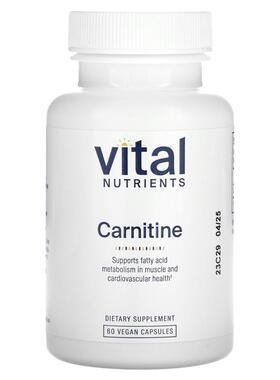 Vital Nutrients,肉碱，60 粒素食胶囊