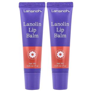 兰思诺,Lanolin Lip Balm, 2 Pack, 0.25 oz (7 g) Each