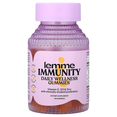 Lemme,Immunity Daily Wellness Gummies, Sweet Orange, 60 Gumm