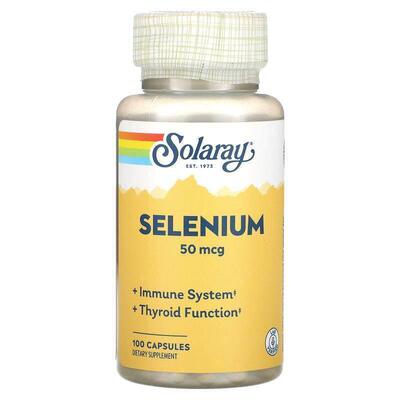 Solaray,Selenium, 50 mcg , 100 Capsules