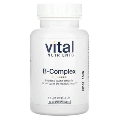 Vital Nutrients,B-Complex, 60 Vegan Capsules