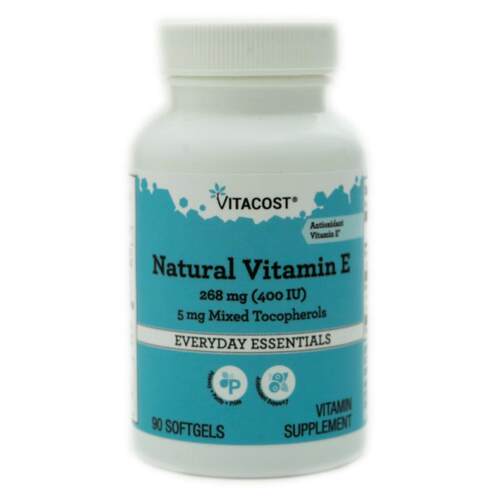 Vitacost,Natural Vitamin E, 400 IU with Mixed Tocopherols, 9