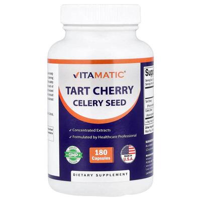 Vitamatic,Tart Cherry Celery Seed, 180 Capsules