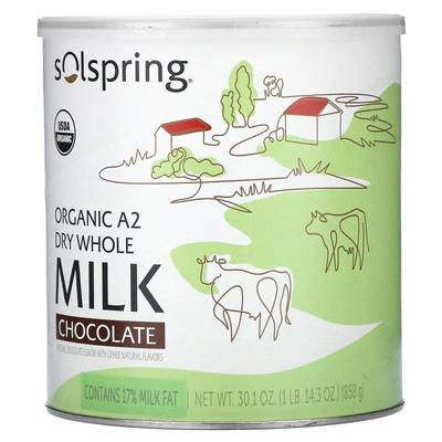 Mercola博士,Solspring, Organic A2 Dry Whole Milk, Chocolate