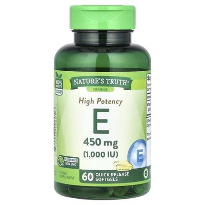 Nature's Truth,Vitamin E, High Potency, 450 mg (1,000 IU), 6