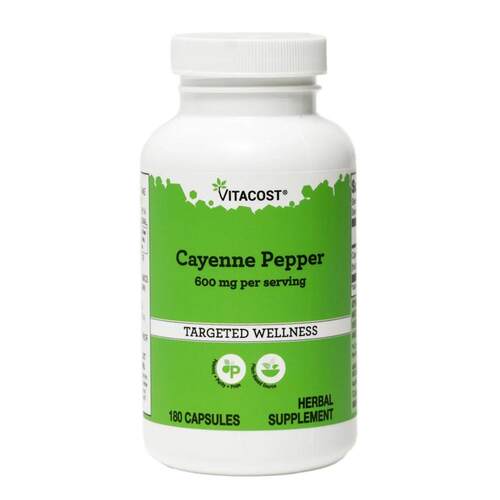 Vitacost,Cayenne Pepper, 600 mg per serving, 180 Capsules