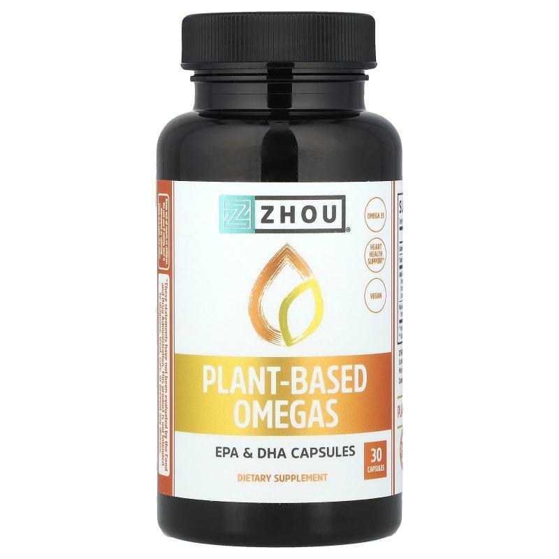Zhou Nutrition,植物基 Omega，30 粒胶囊