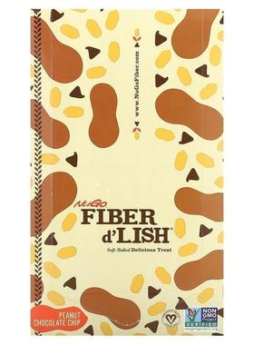 NuGo Nutrition,Fiber d'Lish, Peanut Chocolate Chip, 16 Bars