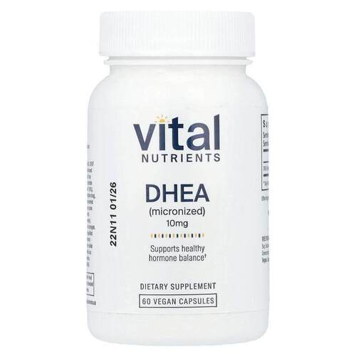 Vital Nutrients,DHEA (Micronized), 10 mg, 60 Vegan Capsules