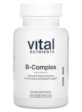 Vital Nutrients,B-Complex, 60 Vegan Capsules