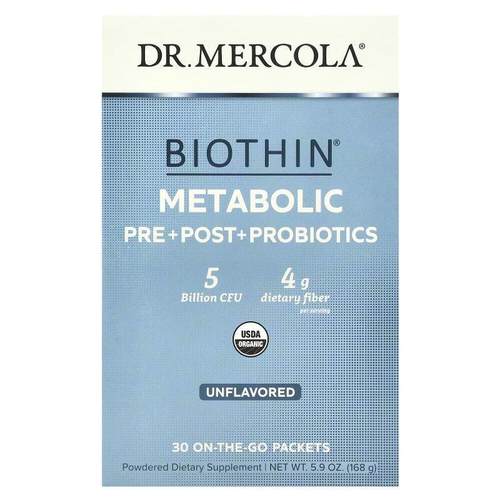 Mercola博士,Biothin®, Metabolic Pre+ Post + Probiotics, Unfl
