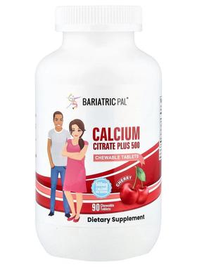 Bariatric Pal,Calcium Citrate Plus 500, Cherry , 90 Chewable