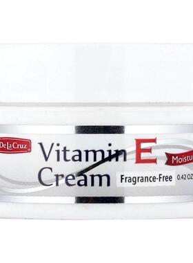 De La Cruz,Vitamin E Cream, Fragrance-Free, 0.42 oz (12 g)