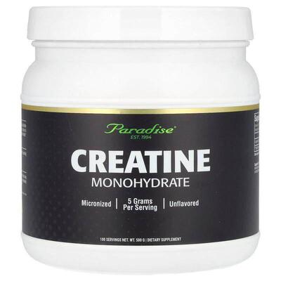 Paradise Herbs,Creatine Monohydrate, Unflavored, 500 g