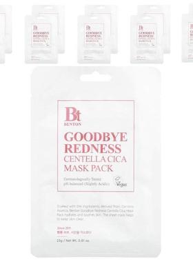Benton,缓解皮肤发红积雪草美容面膜装，10 片，每片 0.81 盎司（
