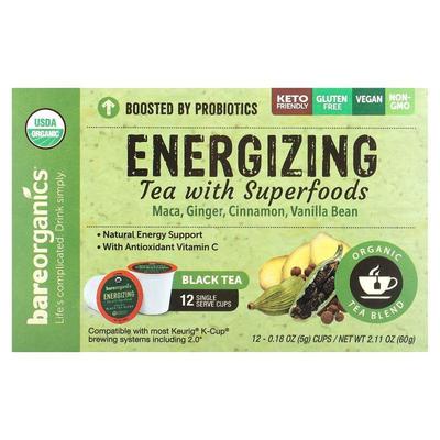 BareOrganics,Energizing, Tea with Superfoods, Black Tea