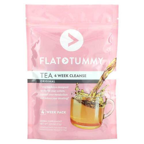 Flat Tummy,茶，4 周清洁，原味