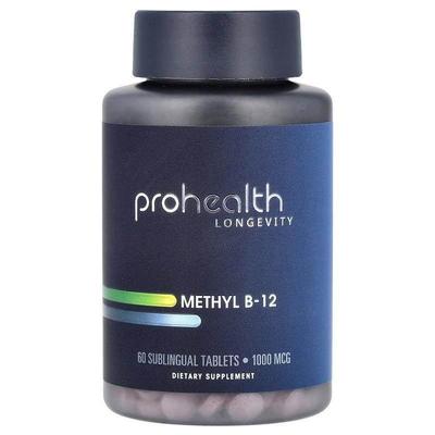 ProHealth Longevity,Methyl B-12, 1,000 mcg, 60 Sublingual Ta