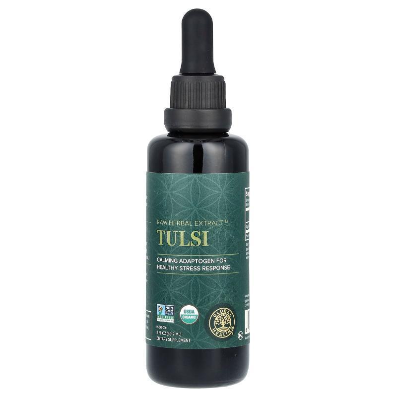 Global Healing,Raw Herbal Extract, Tulsi, 2 fl oz (59.2 ml)