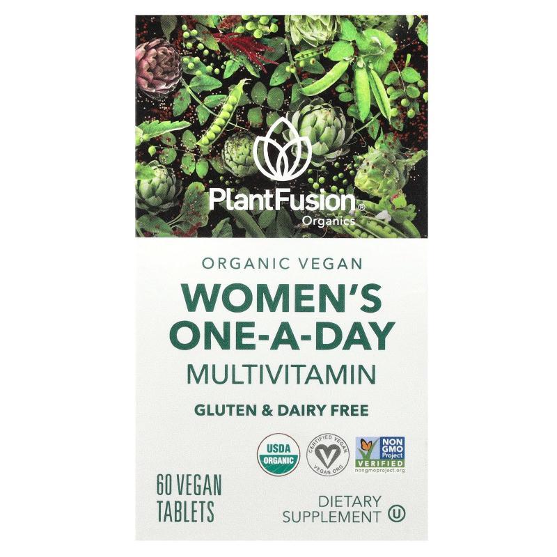 PlantFusion,Women's One-A-Day Mutivitamin, 60 Vegan Tablets
