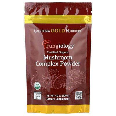 California Gold Nutrition认可有机蘑菇复合物粉多种搭配营养补