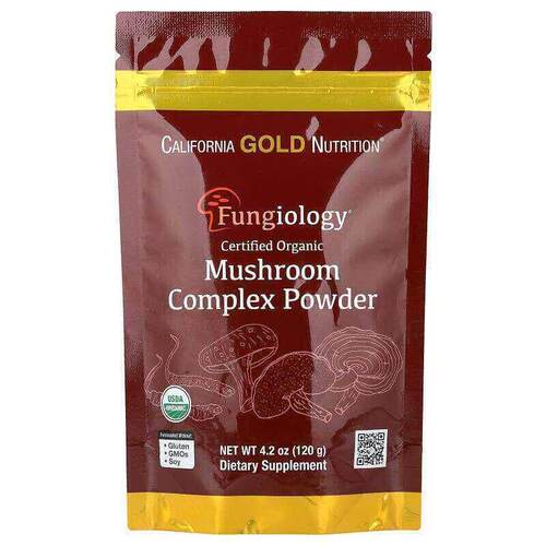 California Gold Nutrition认可有机蘑菇复合物粉多种搭配营养补