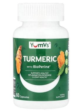 YumVs,Turmeric With Bioperine®, 60 Capsules