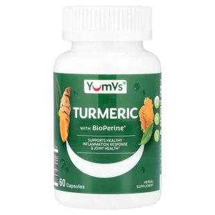 YumVs,Turmeric With Bioperine®, 60 Capsules