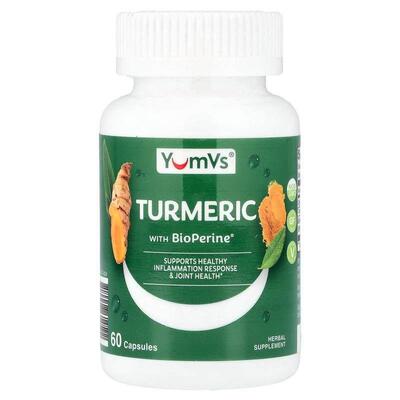 YumVs,Turmeric With Bioperine®, 60 Capsules