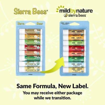 Mild By Nature,Sierra Bees™, Organic Lip Balms Combo Pack, 8
