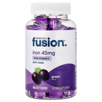 Bariatric Fusion,Iron Plus Vitamin C, Grape, 60 Soft Chews