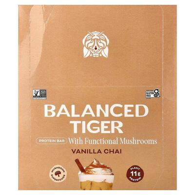 Balanced Tiger ,Protein Bar, Vanilla Chai, 12 Bars, 1.55 oz
