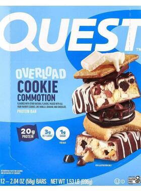 Quest Nutrition,高蛋白质棒，曲奇骚动，12 根，每根 2.04 盎司5
