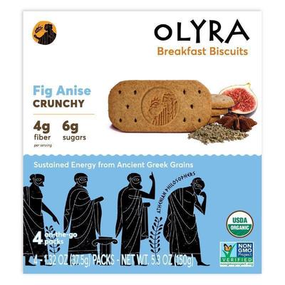 Olyra,Organic Breakfast Biscuits, Fig Anise, 4 Packs, 1.32 o