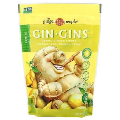 The Ginger People,Gin Gins®, Lemon Ginger Chews, Lemon, 3 oz