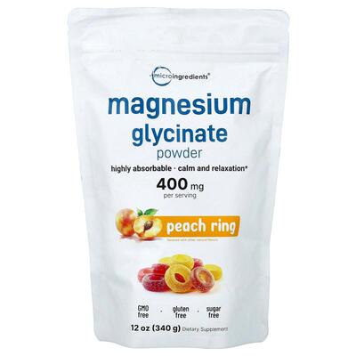 Micro Ingredients,Magnesium Glycinate Powder, Peach Rings, 1