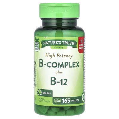 Nature's Truth,High Potency B-Complex Plus B-12, 165 Tablets